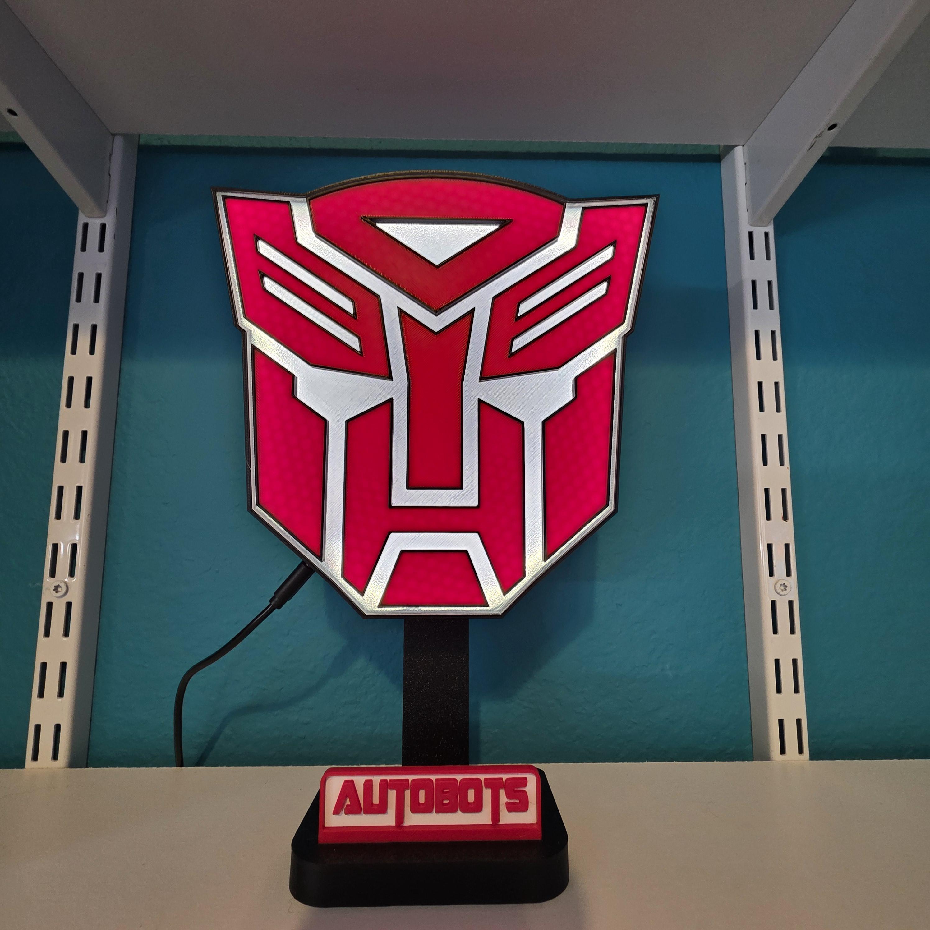 Transformers Autobots LED Lightbox | Optional Stand - Etsy