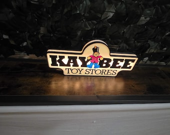 Kay-Bee Toy Stores Lightbox Sign | Retro Toy Store Display Light | Nostalgic Room Decor