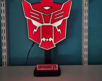 Transformers - Dinobots LED Lightbox | Optional Stand