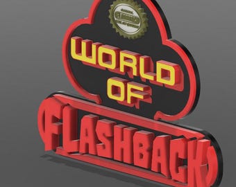 Custom "FLASHBACK" light sign.