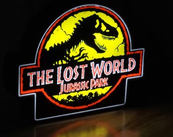 Jurassic Park Lightbox - Décoration dinosaure Le monde perdu, veilleuse LED, cadeau pour les fans de cinéma et élément décoratif