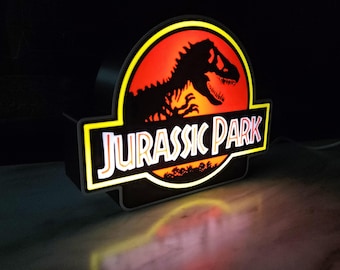 Luminaire Jurassic Park | Décoration de film dinosaure | Veilleuse
