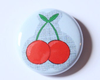 Cherries One Inch Button