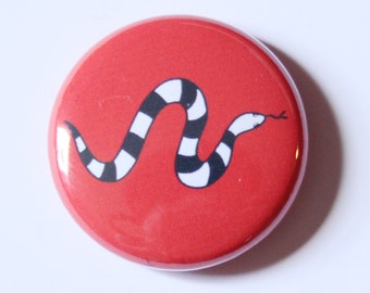 Stripey Snake One Inch Button