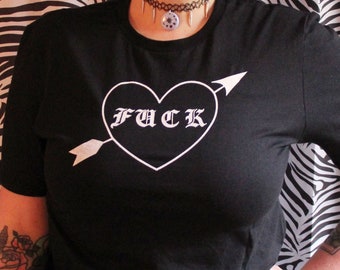 F*ck Cupid Tee / Unisex Punk Goth T-shirt