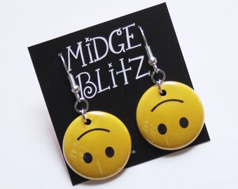 Upside-down Smiley Face Earrings