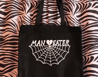 Man Eater Spider Web Craft Tote