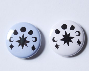 Celestial One Inch Button in Dusk