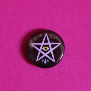 Sad Star One Inch Button