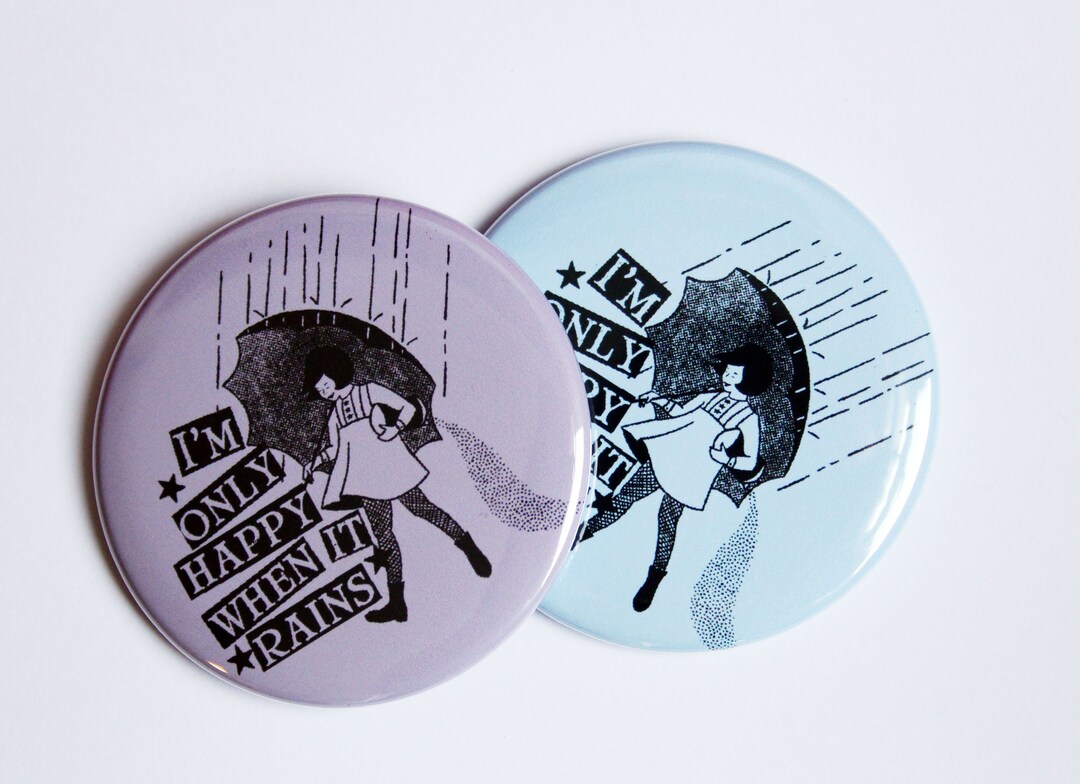 Only Happy When It Rains Magnet - Etsy