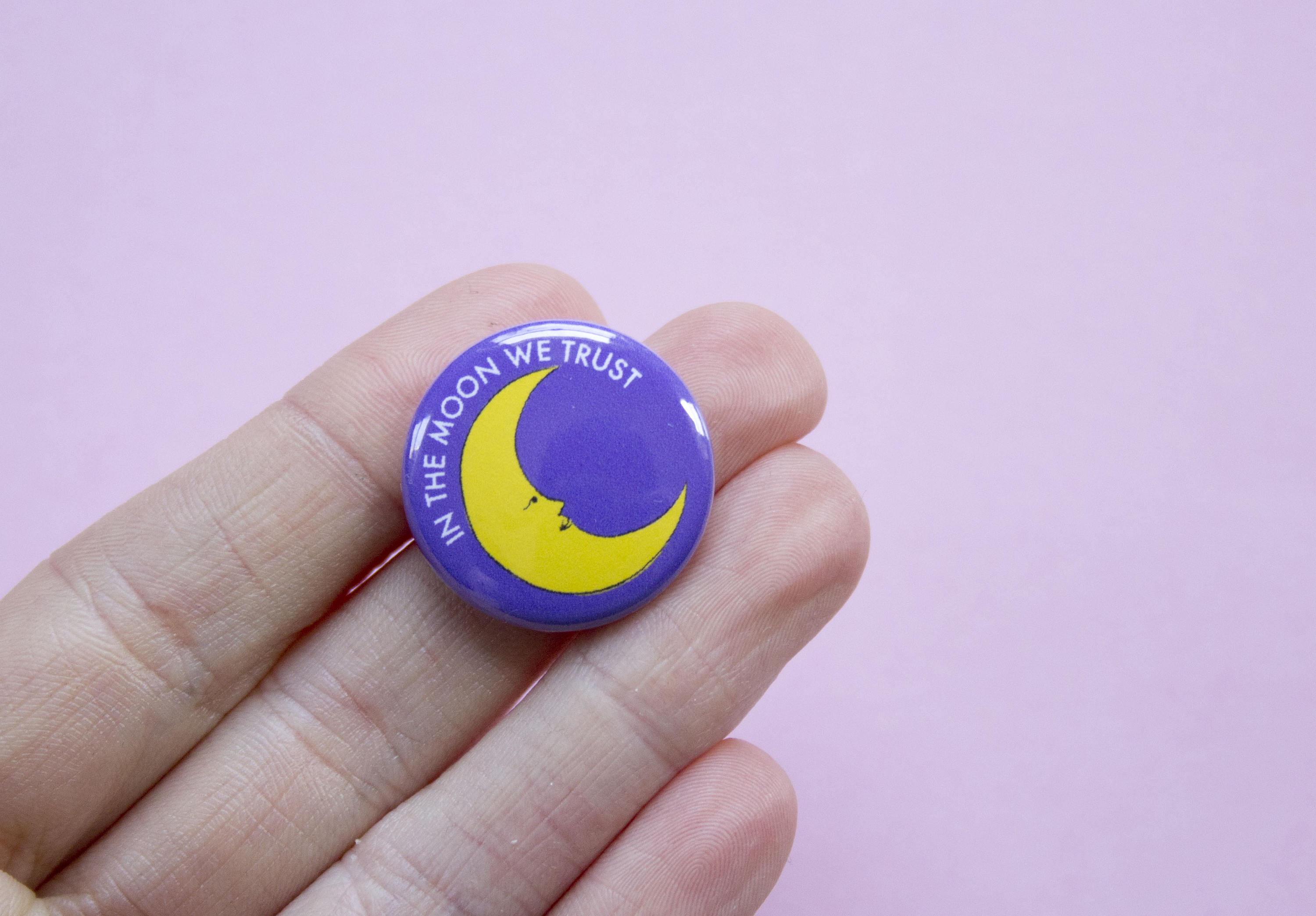 In the Moon We Trust One Inch Button - Etsy