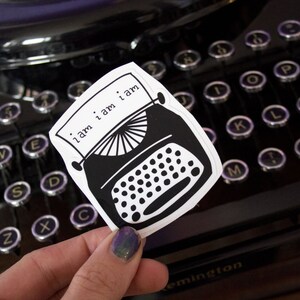 Sylvia Plath Typewriter Vinyl Sticker image 4