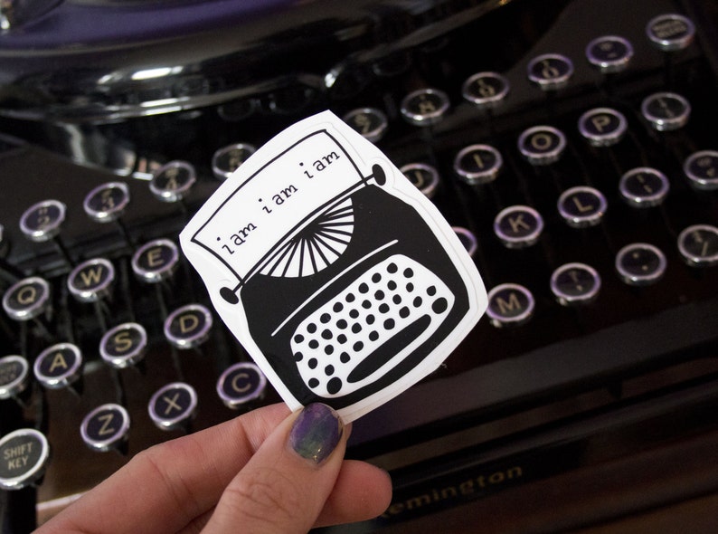 Sylvia Plath Typewriter Vinyl Sticker image 4