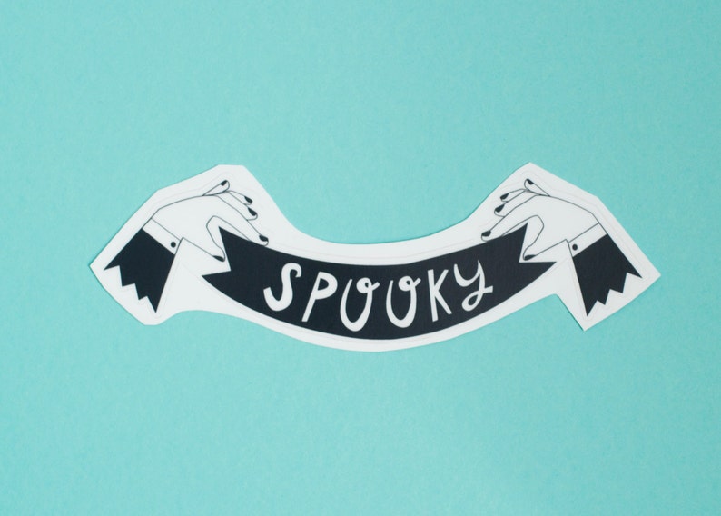 Spooky Banner Vinyl Sticker image 1