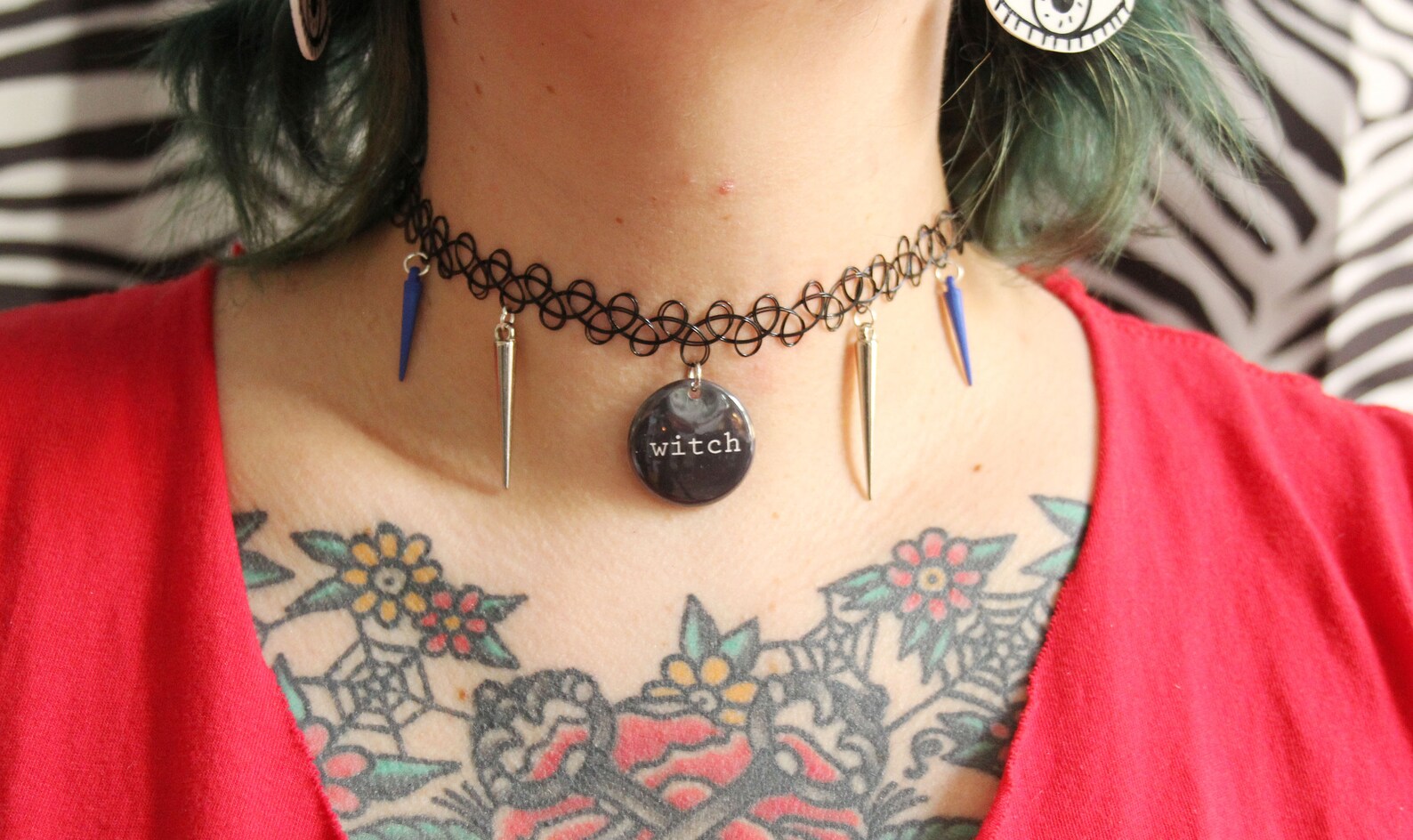 Hexe 90er Jahre Goth Tattoo Halsband Etsy