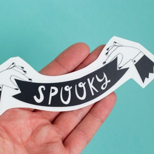 Spooky Banner Vinyl Sticker image 2