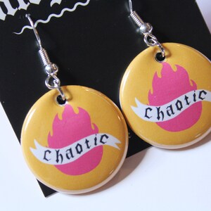 Chaotic Earrings in Orange