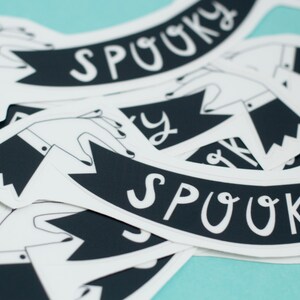 Spooky Banner Vinyl Sticker image 4