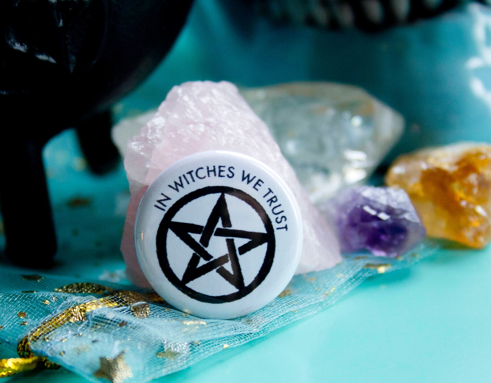 In Witches We Trust One Inch Button - Etsy