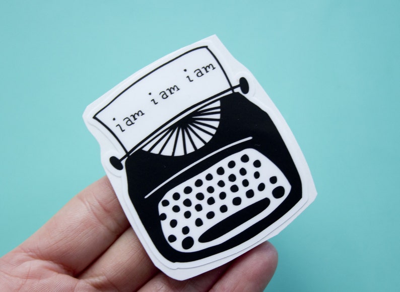 Sylvia Plath Typewriter Vinyl Sticker image 3