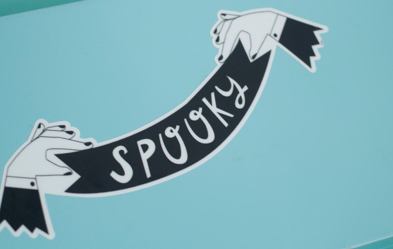 Spooky Banner Vinyl Sticker image 3