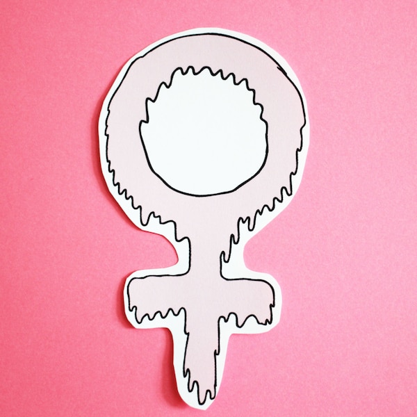 SALE Pink Slime Feminist Sticker Matte Finish Hand Cut