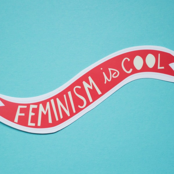 Feminism is Cool Vinyl Sticker