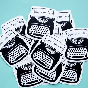 Sylvia Plath Typewriter Vinyl Sticker image 2