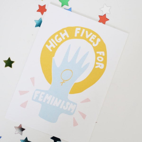 SALE High Fives for Feminism Sticker Matte Finish