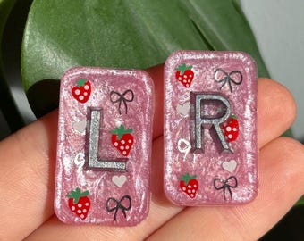 Rosa Schimmer Erdbeere anatomische Seitenmarkierer