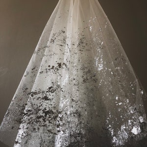 SILVER Metallic Flaked Bridal Veil Hera by Cleo and Clementine image 8