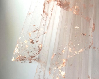 ROSE GOLD Metallic Brautschleier - Hera von Cleo und Clementine