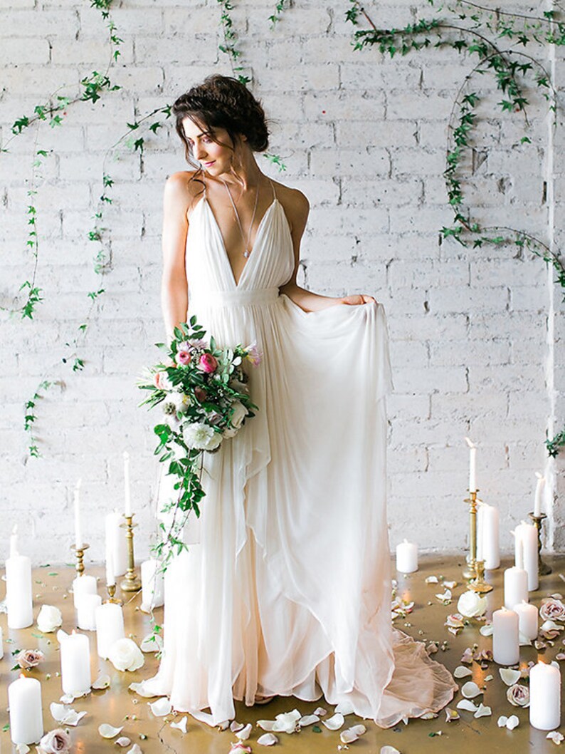 Silk Gauze Ombre Wedding Gown The Clementine by Cleo and Clementine image 2