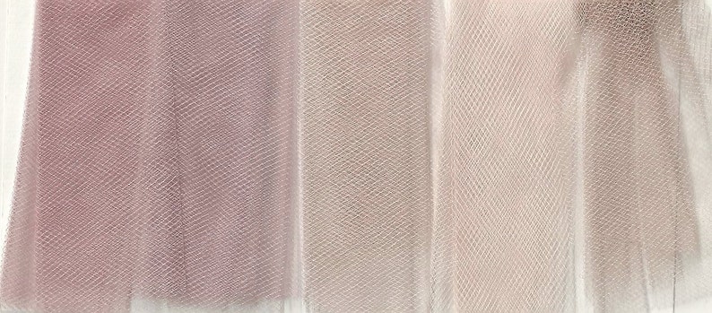 Ombre Hand Dyed Blush Pink Bridal Veil Cathedral, Blusher, Double Tier, Elbow, Finger Tip by Cleo and Clementine image 4