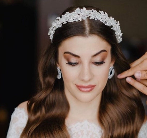 TESSA - Pearls, Beads and Swarovski Crystals Bridal Headband  display picture 1