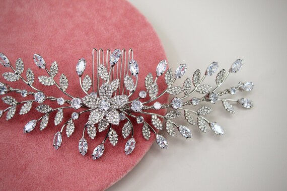 Elegant Swarvoski Crystal Hair Comb Buy NIKA Swarovski Bridal Hair Wings, Wedding Hair Wings  main image 3