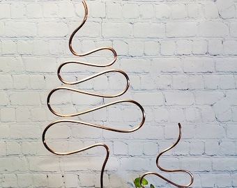 Large Copper Plant Trellis, Vine & Stem Support Stake, Houseplant Accessories