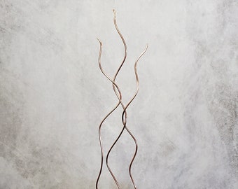 Large copper plant trellis, unique vine support for houseplants, decorative indoor gardening stakes, plant mom gifts