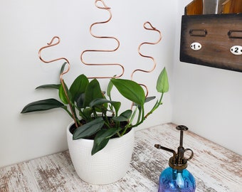 Copper plant stakes, garden stakes, copper support stake, indoor plant accessories, plant gift