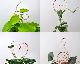 Plant stakes, copper plant stake 20 inch tall, metal plant support stake, indoor house plant trellis, plant parent gifts