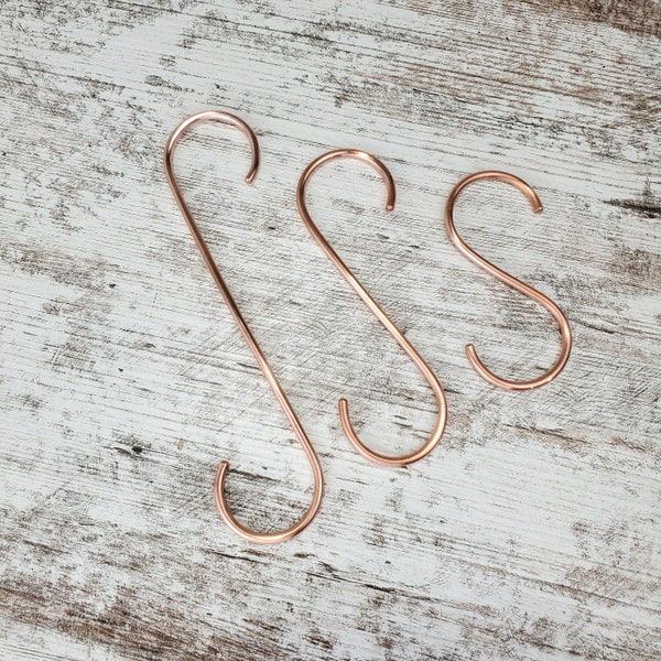 Plant support copper hook set of 3, stem holder for leaning plants, indoor houseplant accessories, garden and plant gifts