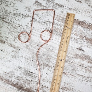 Copper Plant Stake, Treble Clef Indoor Support Stick, Music Note Garden ...
