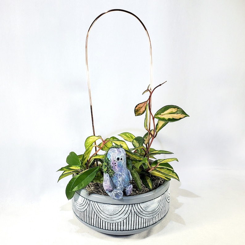 Copper Plant Trellis for Indoor Pots and Planters, Metal Houseplant