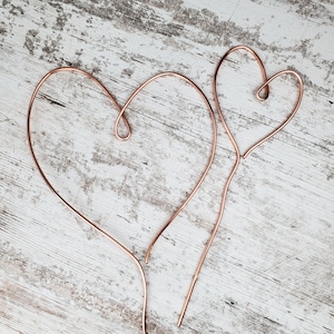Copper heart plant trellis, hoya support stakes, decorative plant accessories, gifts for plant lovers