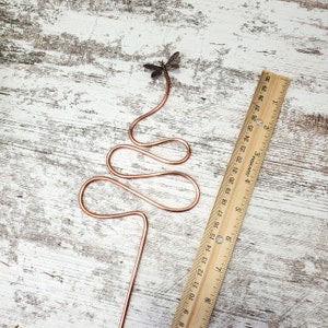 Dragonfly Copper Trellis Plant Stake, Decorative Indoor Houseplant Support, Gardening Gifts image 6
