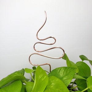 Copper plant stake, indoor plant accessories, hoya trellis, decorative garden support stakes, plant mom gifts image 3