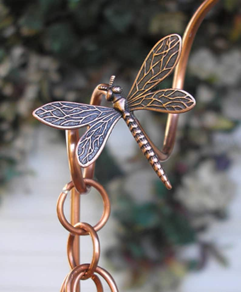 Electroculture copper coil stake, dragonfly garden antenna, butterfly glass suncatcher, plant mom gardening gift image 4