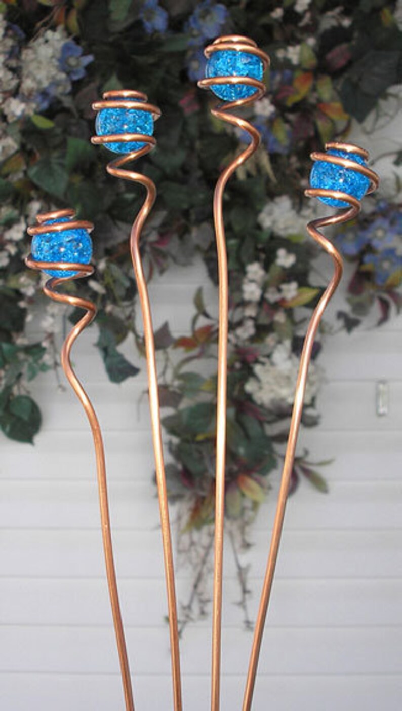 Copper Garden Markers Herb Markers Plant Stakes Flower Etsy