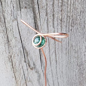 Copper dragonfly garden stakes, decorative copper plant suncatcher stake, glass garden decor, garden accessories, gardener gifts