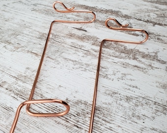 Plant stake set, indoor plant accessories, copper houseplant support, stick stem holder, plant mom gifts